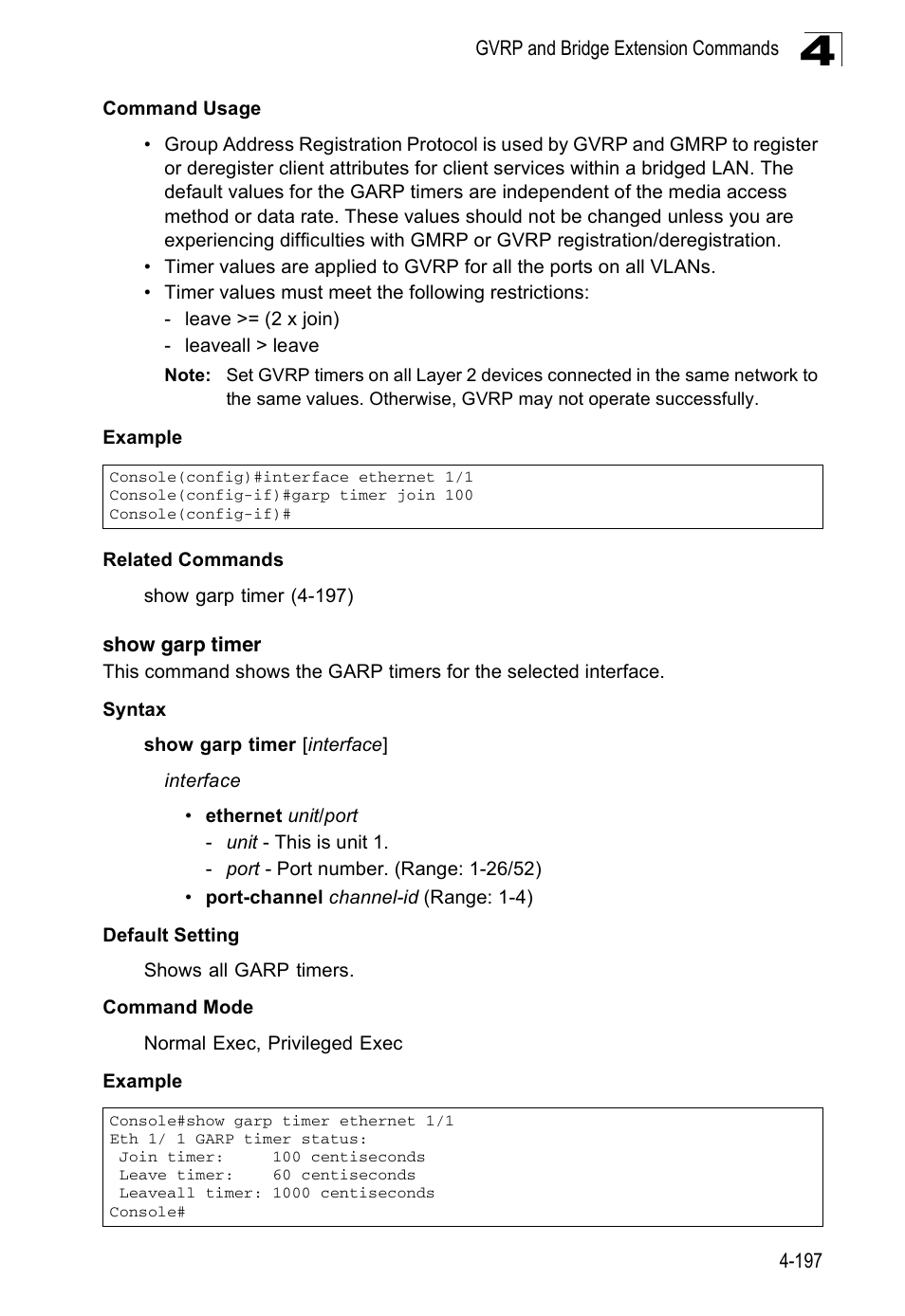 Show garp timer | Accton Technology ES3526XA User Manual | Page 439 / 512