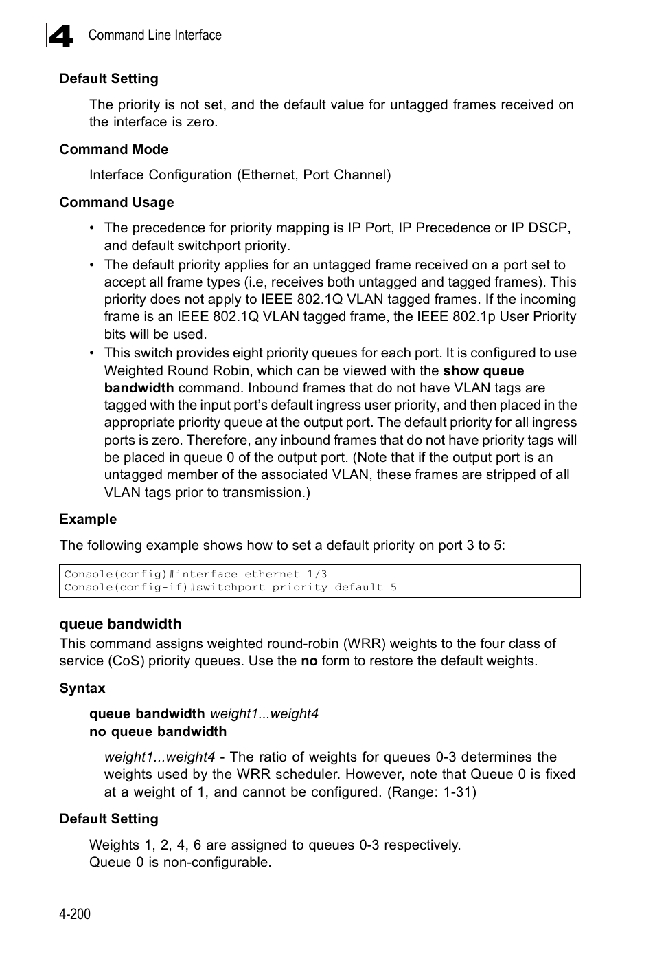 Queue bandwidth | Accton Technology ES3526XA User Manual | Page 442 / 512