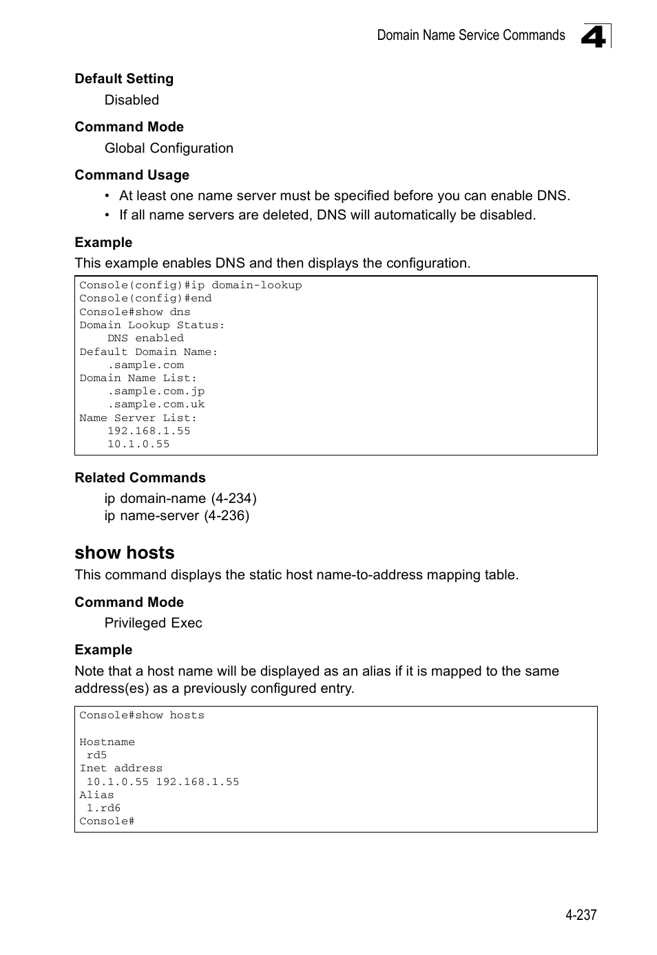 Show hosts | Accton Technology ES3526XA User Manual | Page 479 / 512