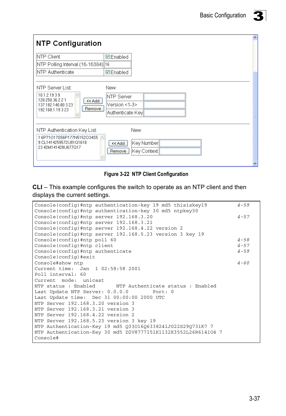Figure 3-22 ntp client configuration | Accton Technology ES3526XA User Manual | Page 81 / 512