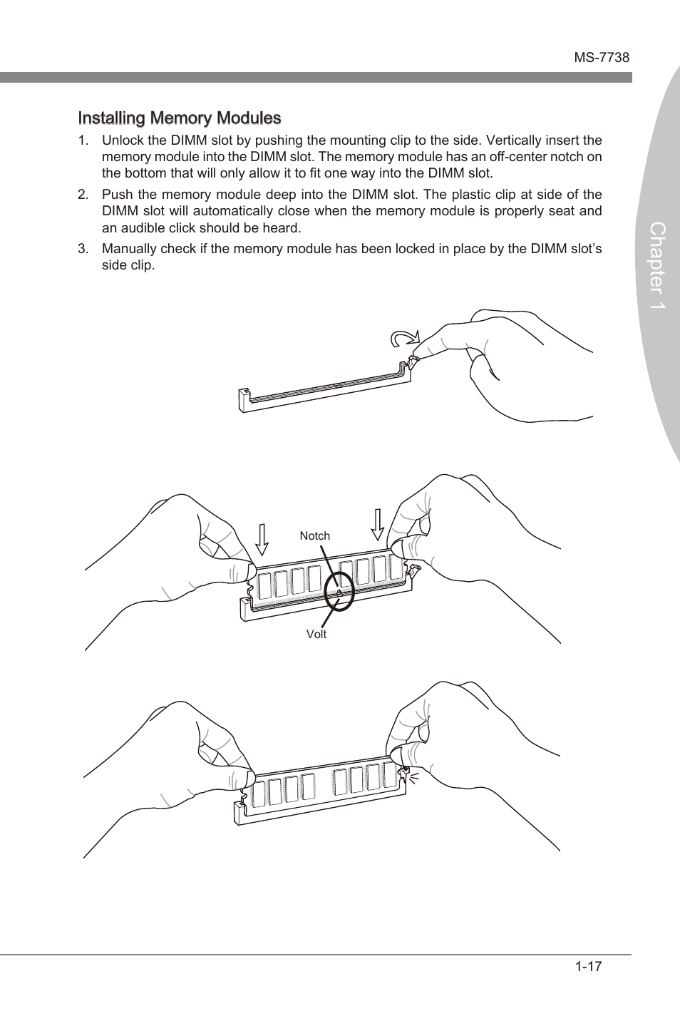 Chapter 1 | MSI X79MA-GD45 User Manual | Page 27 / 84