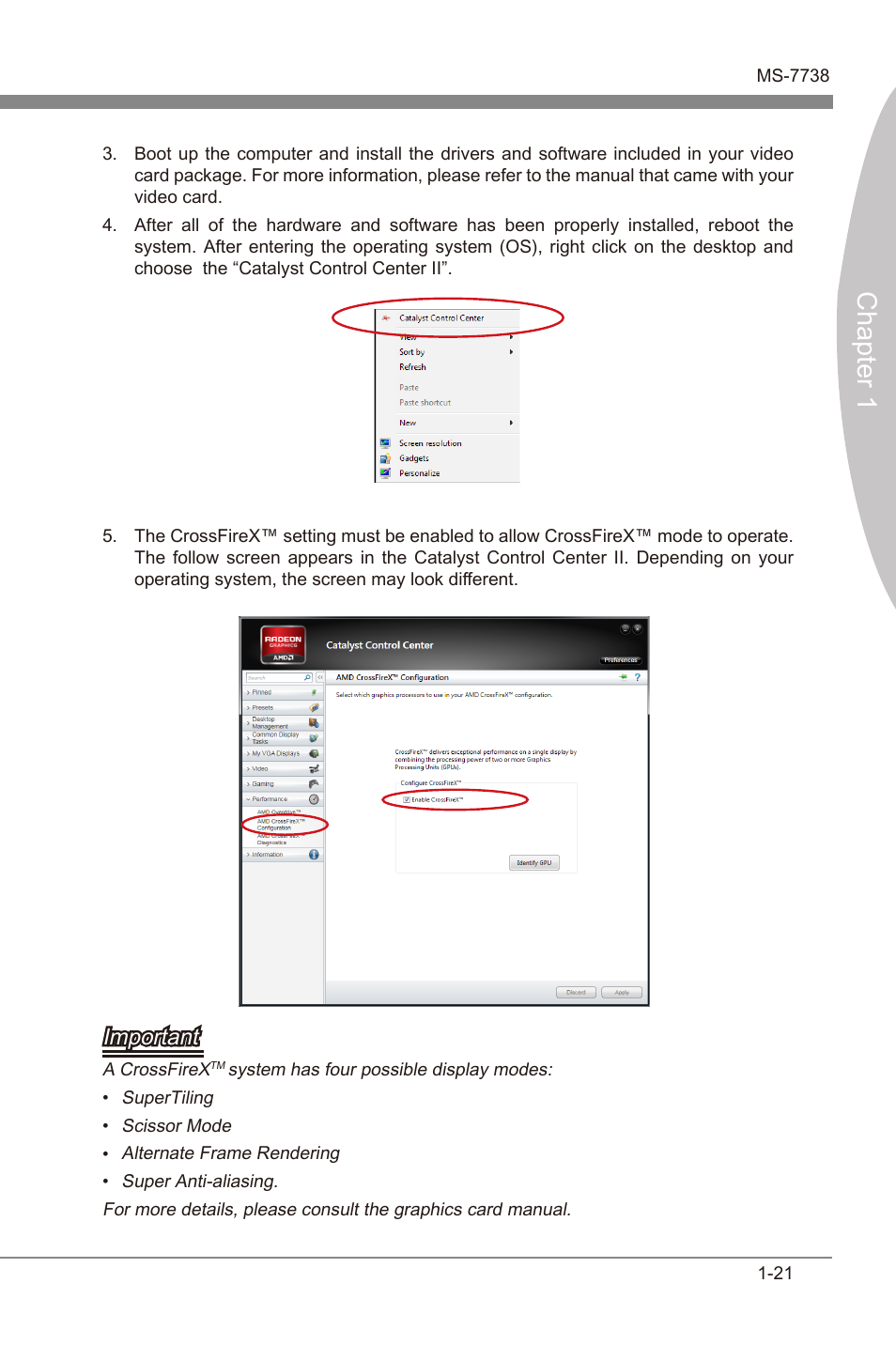Chapter 1, Important | MSI X79MA-GD45 User Manual | Page 31 / 84