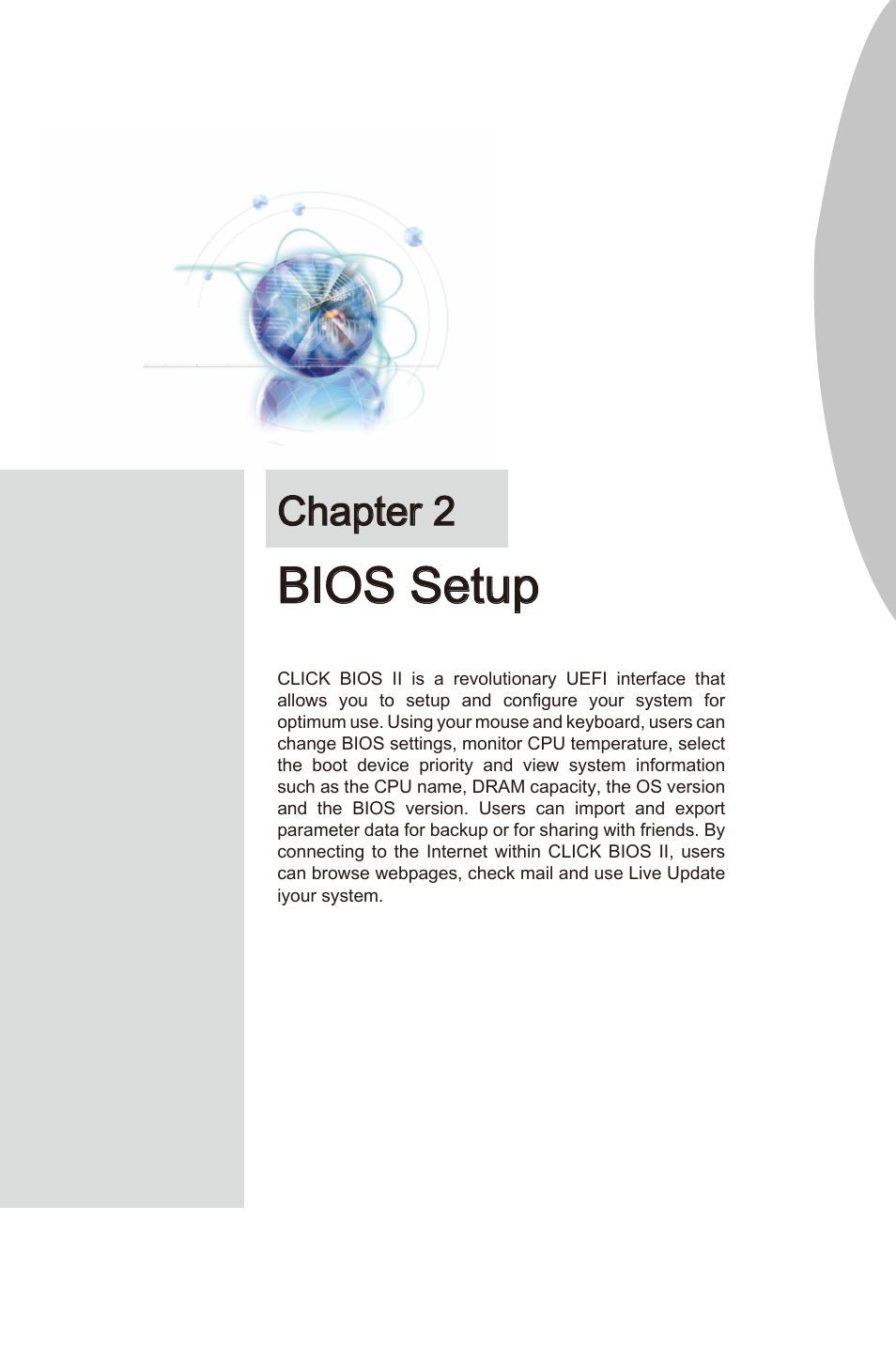 Chapter 2 bios setup -1, Bios setup, Chapter 2 | MSI X79MA-GD45 User Manual | Page 45 / 84