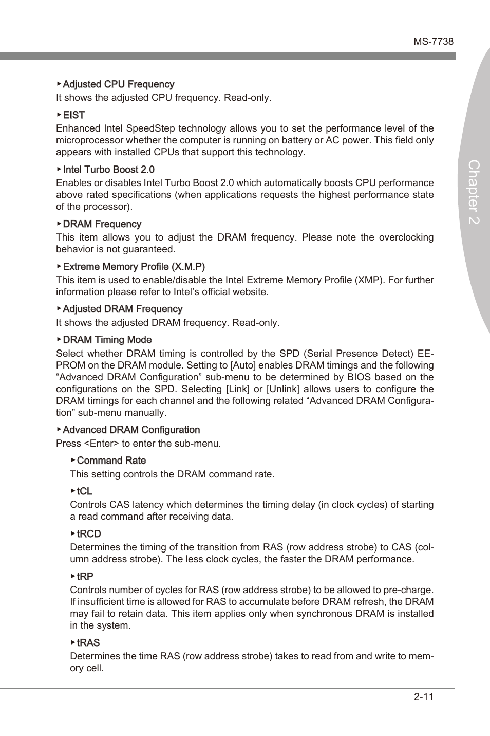 Chapter 2 | MSI X79MA-GD45 User Manual | Page 55 / 84