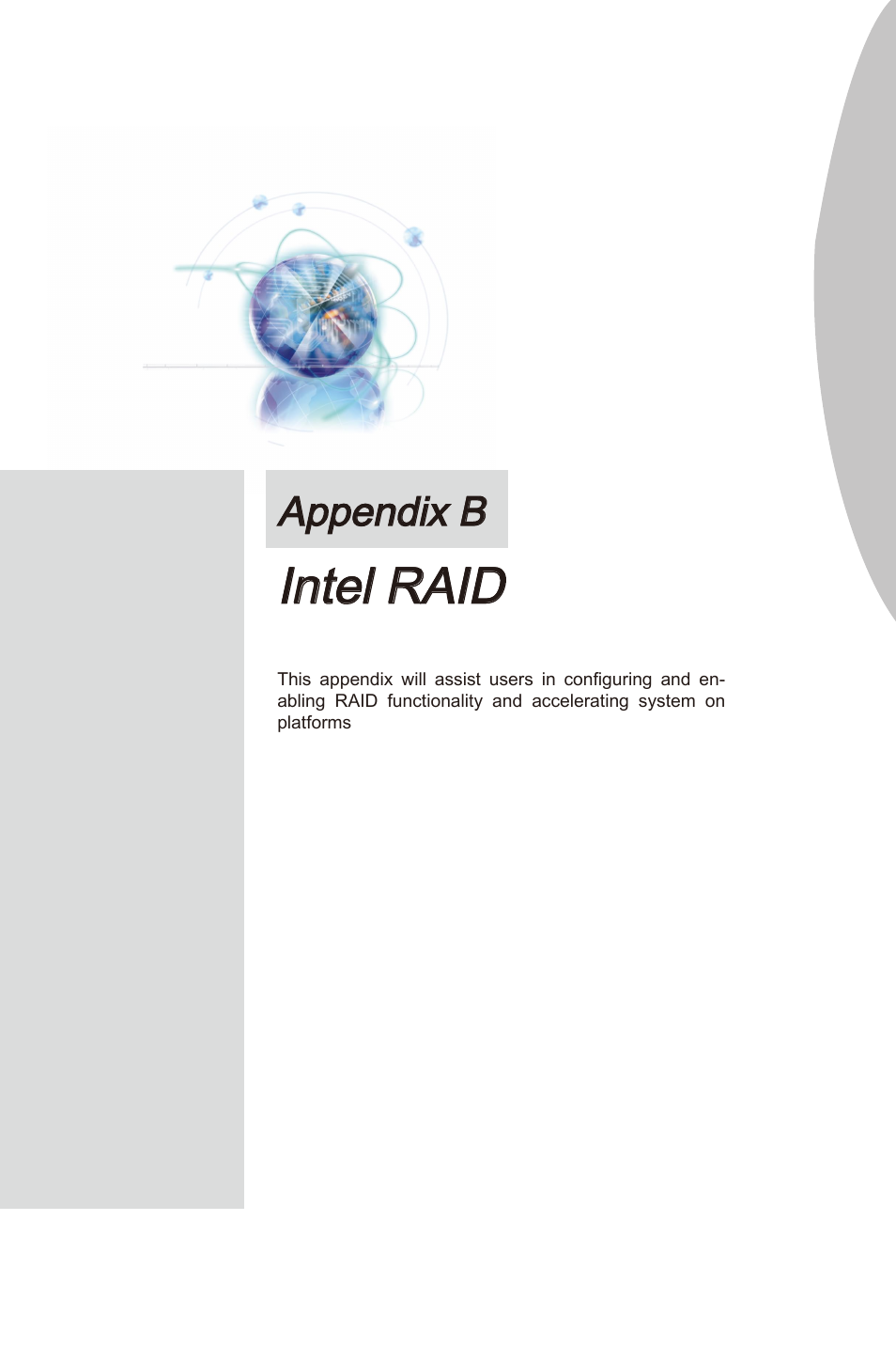 Intel raid, Appendx b | MSI X79MA-GD45 User Manual | Page 73 / 84