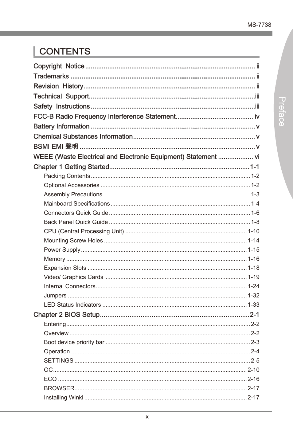 MSI X79MA-GD45 User Manual | Page 9 / 84