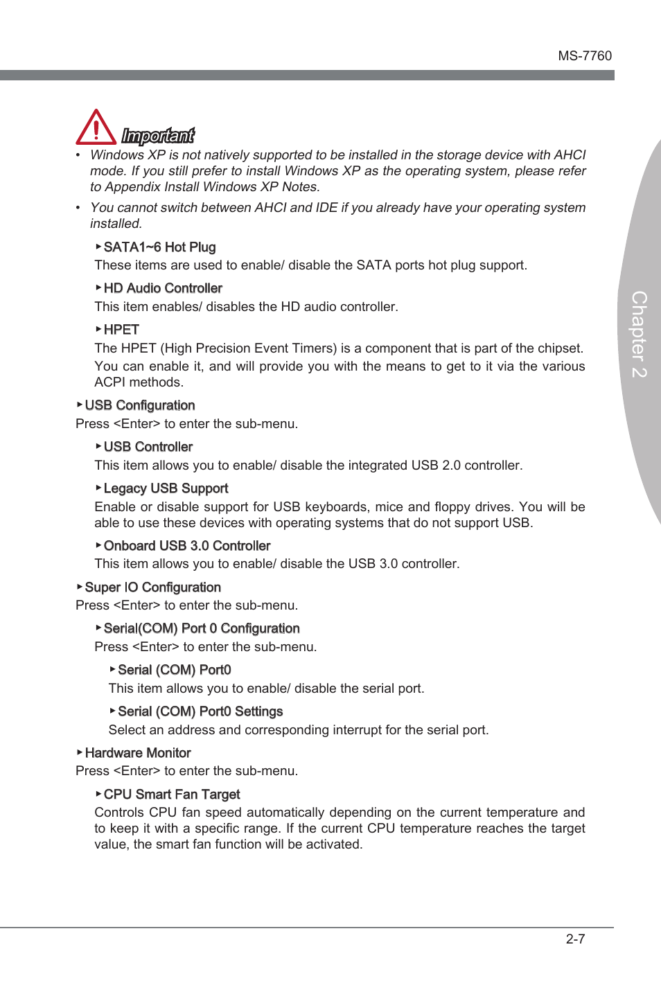 Chapter 2, Important | MSI X79A-GD45 PLUS Manual User Manual | Page 59 / 96