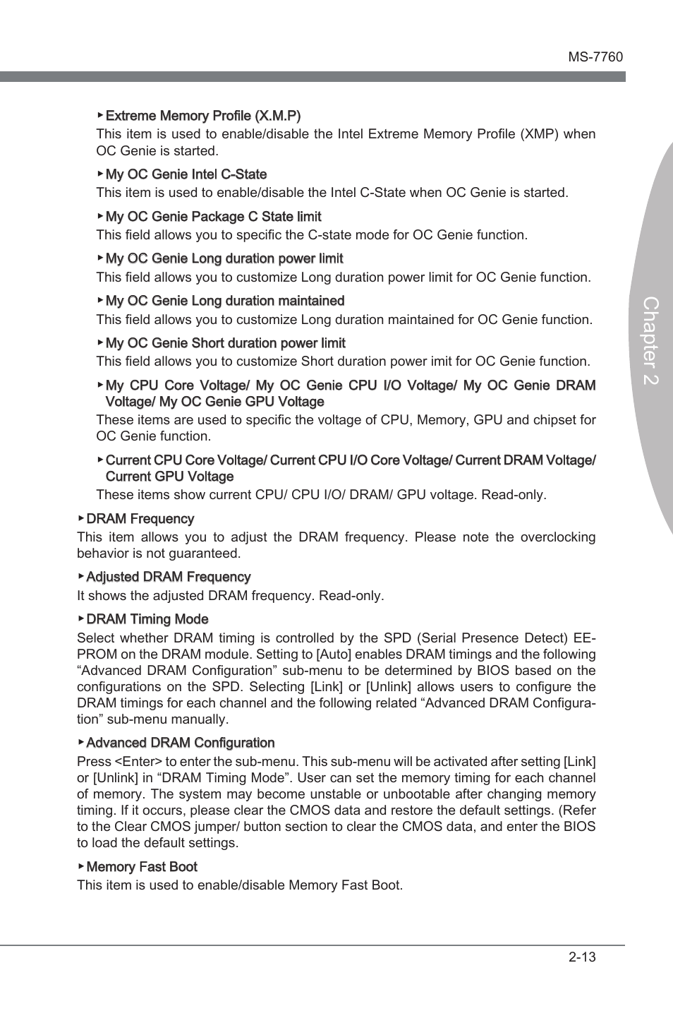 Chapter 2 | MSI X79A-GD45 PLUS Manual User Manual | Page 65 / 96