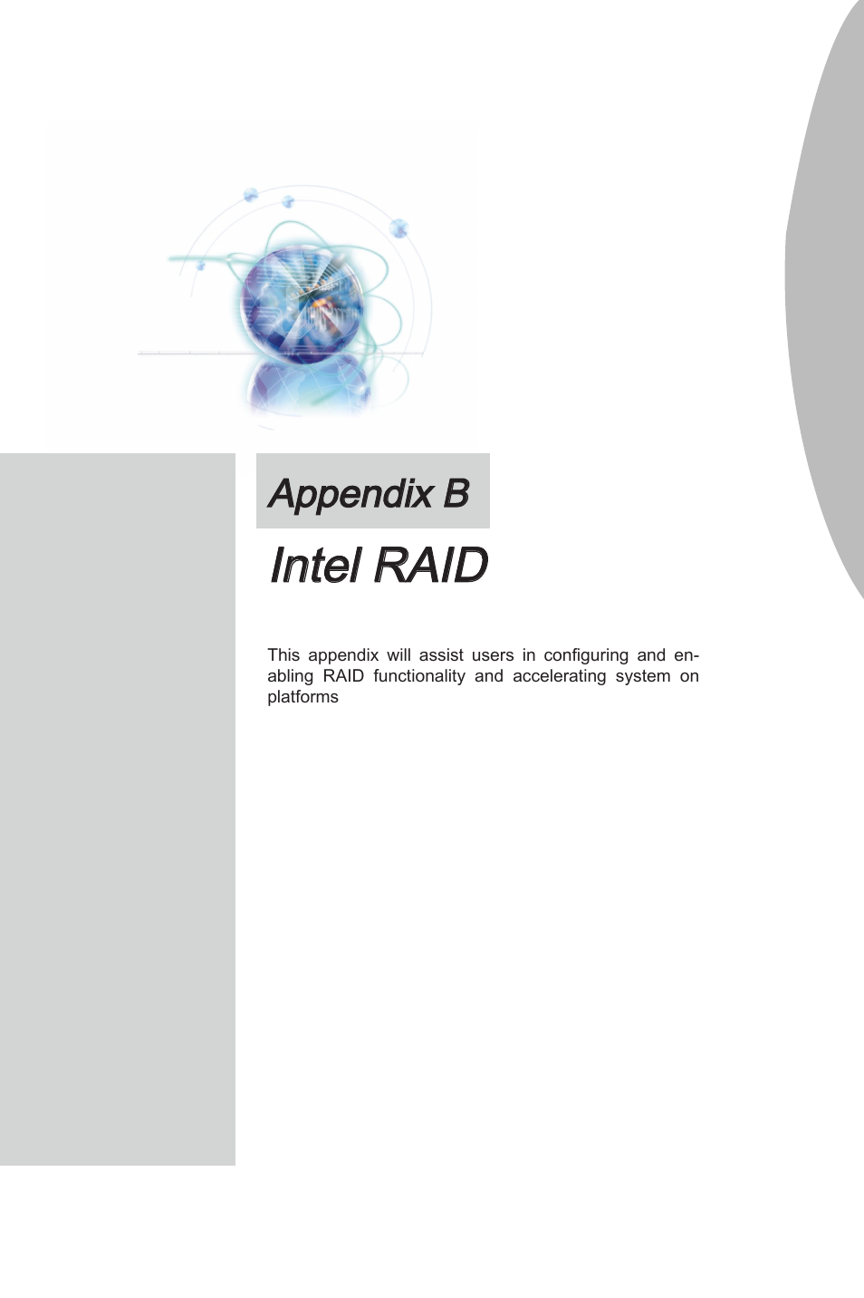 Intel raid, Appendx b | MSI X79A-GD45 PLUS Manual User Manual | Page 83 / 96