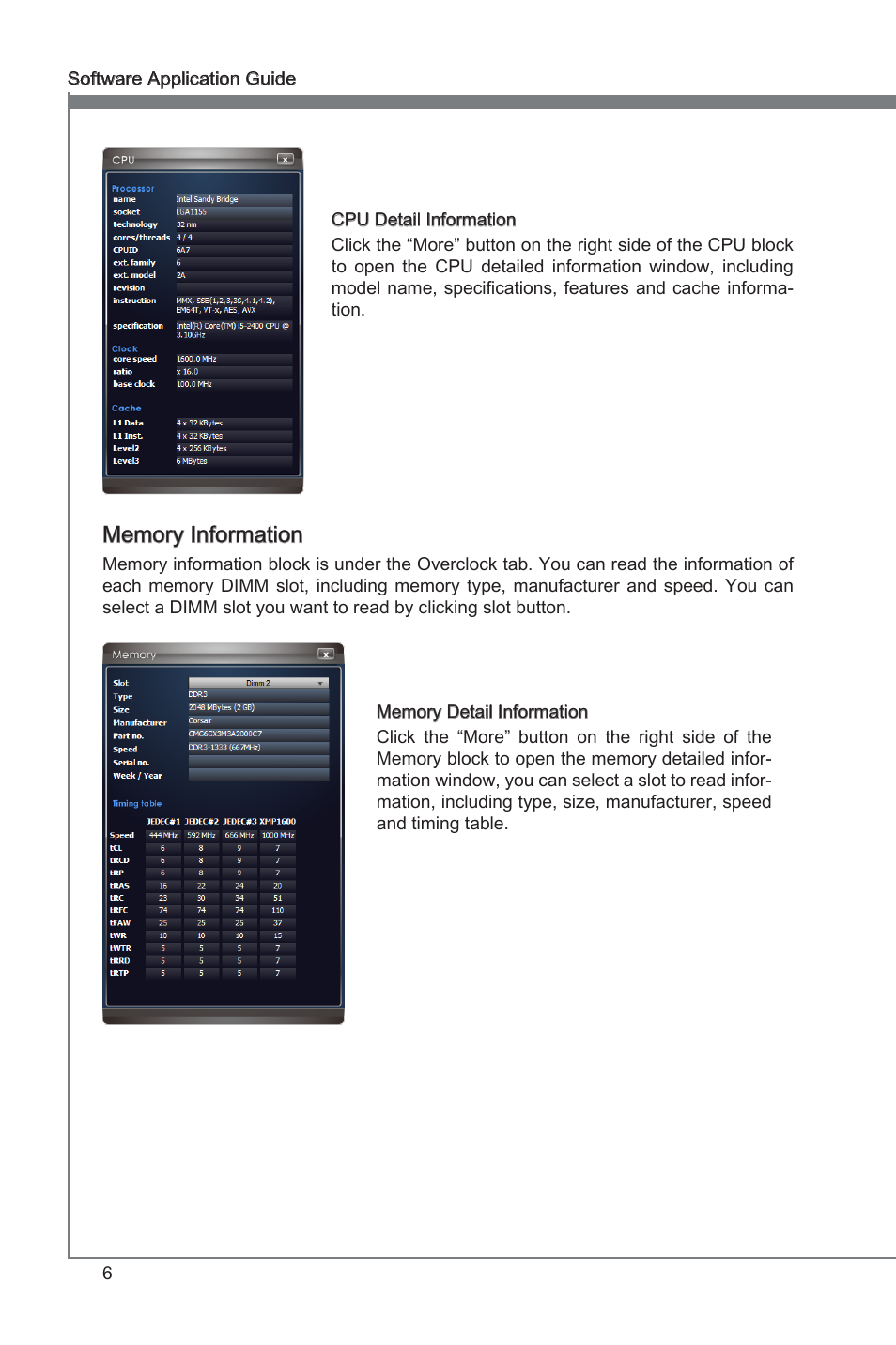 Control center | MSI Classic Motherboard User Manual | Page 12 / 74