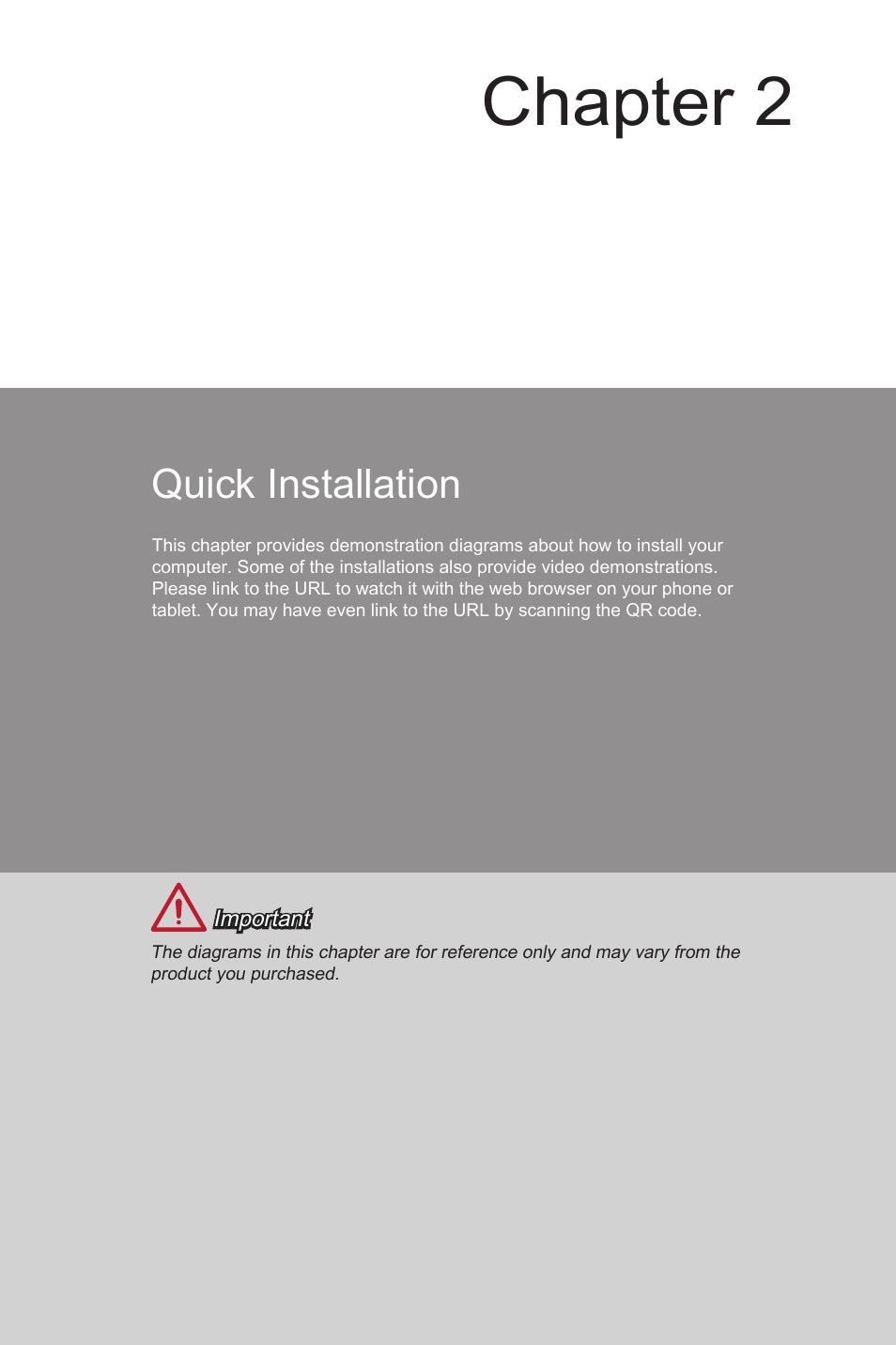 Quick installation -1, Chapter 2, Quick installation | MSI Z97-G55 SLI Manual User Manual | Page 43 / 104