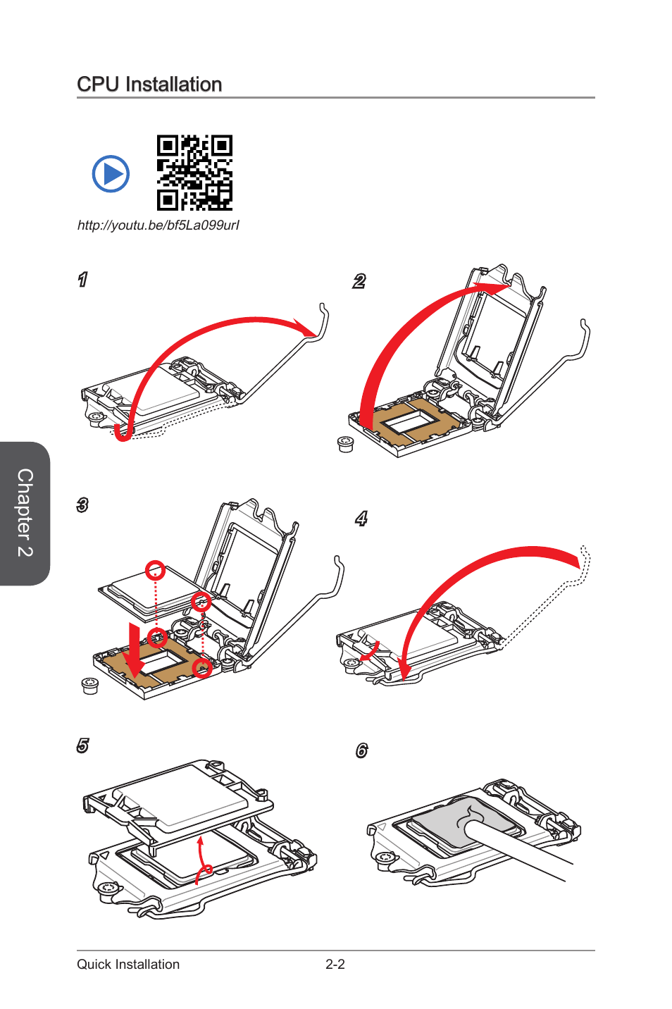 Cpu installation -2, Chapter 2, Cpu installation | MSI Z97-G55 SLI Manual User Manual | Page 44 / 104