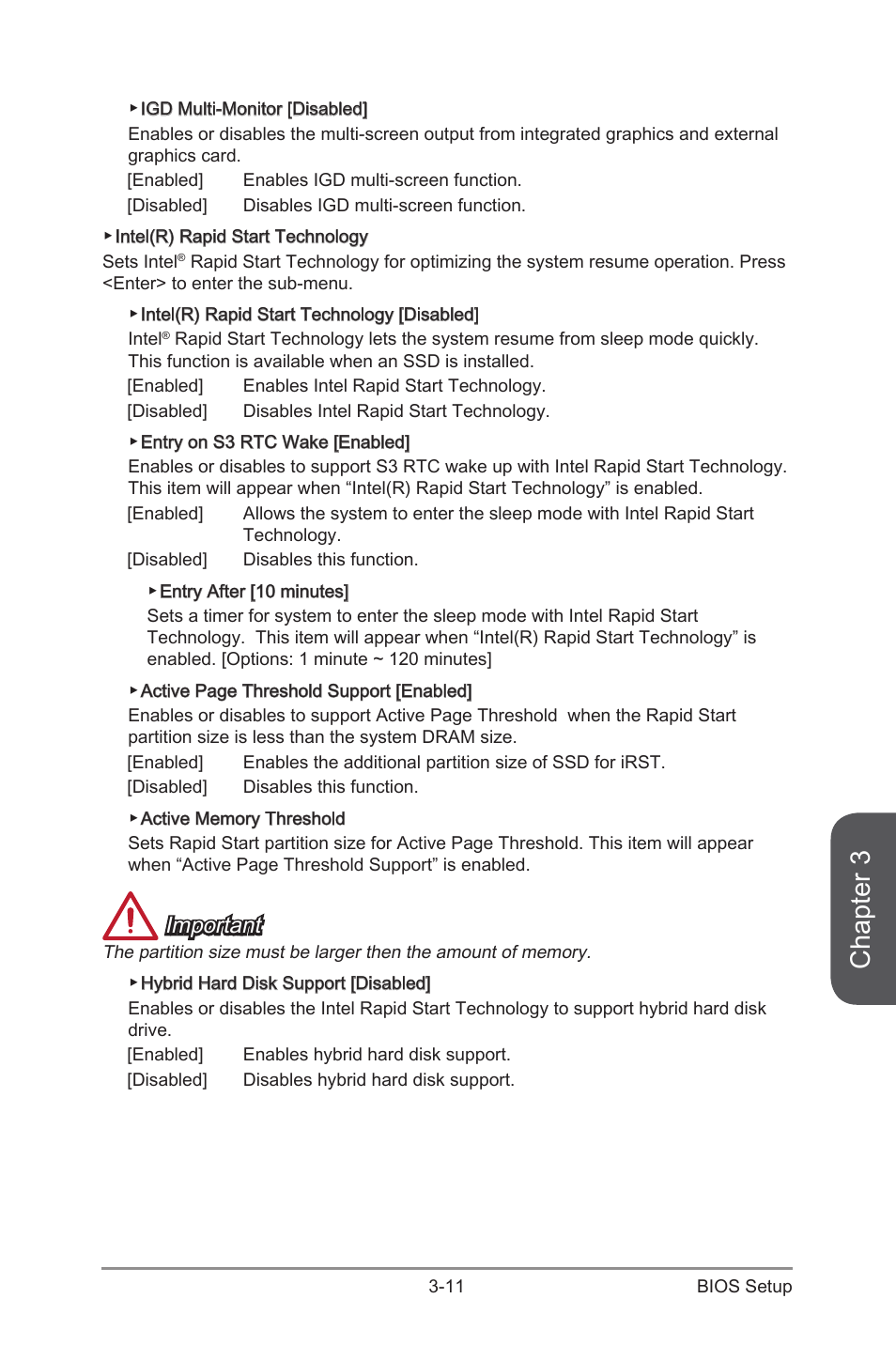 Chapter 3, Important | MSI Z97-G55 SLI Manual User Manual | Page 67 / 104