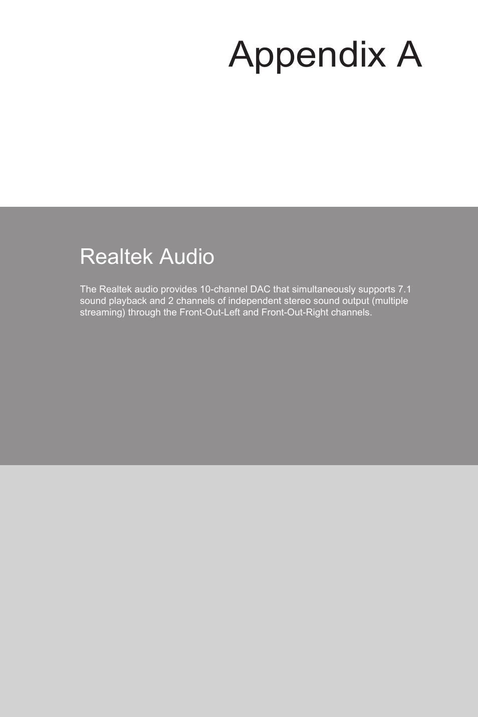 Appendix a, Realtek audio | MSI Z97-G55 SLI Manual User Manual | Page 85 / 104