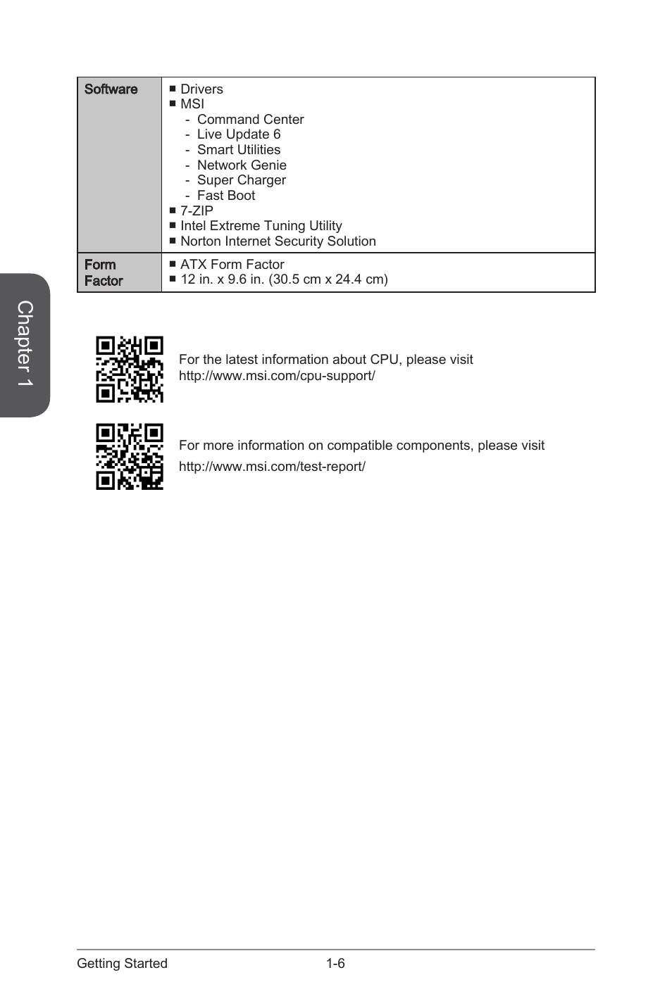 Chapter 1 | MSI Z97S SLI KRAIT EDITION Manual User Manual | Page 20 / 104