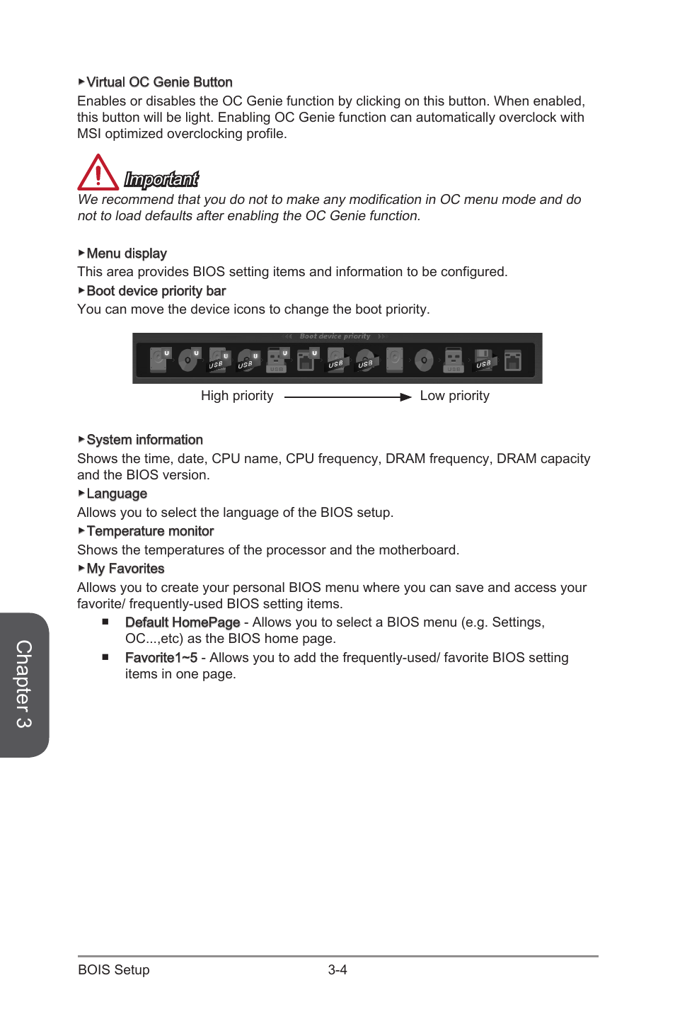 Chapter 3, Important | MSI Z97S SLI KRAIT EDITION Manual User Manual | Page 60 / 104