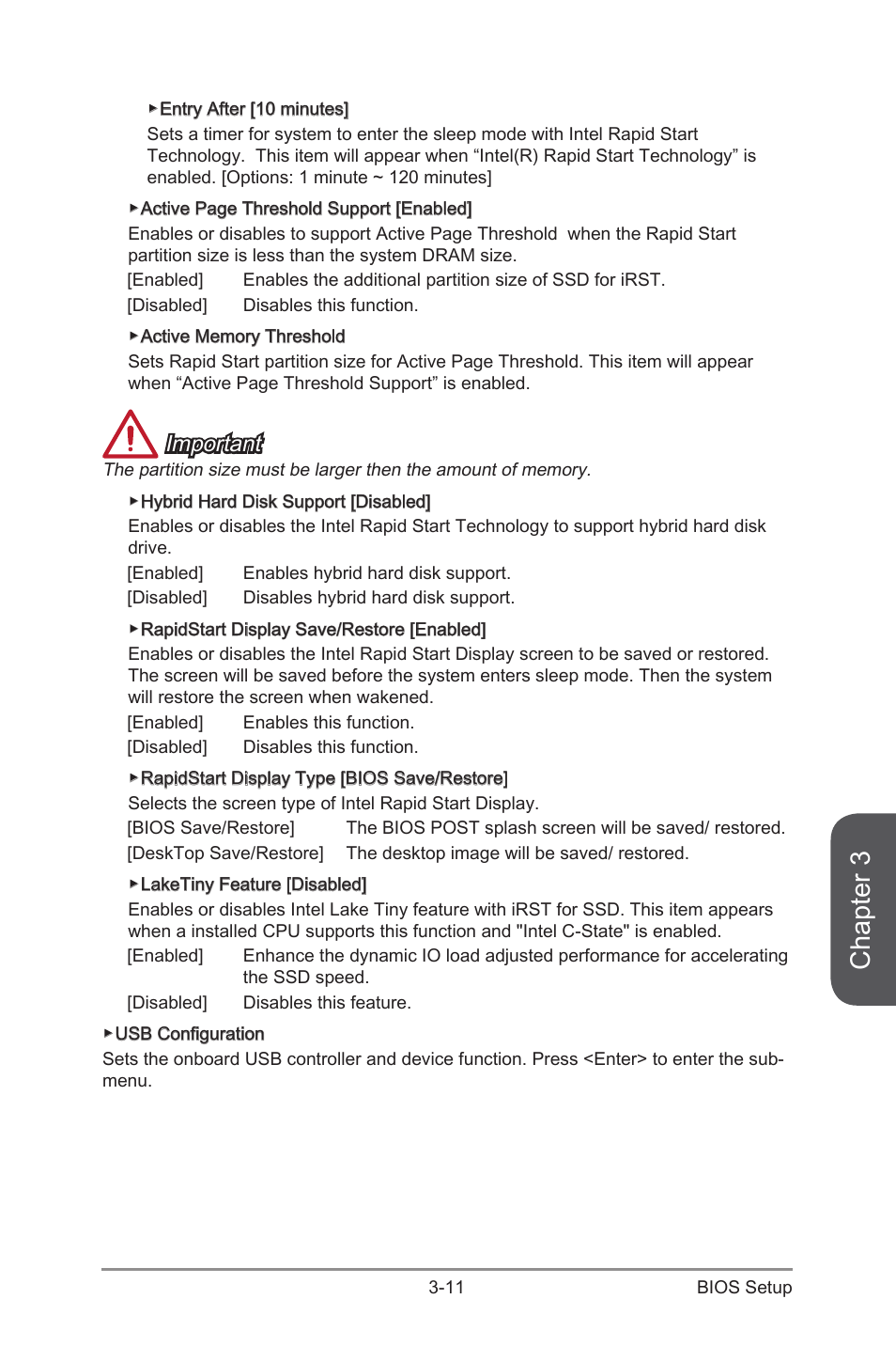 Chapter 3, Important | MSI Z97S SLI KRAIT EDITION Manual User Manual | Page 67 / 104