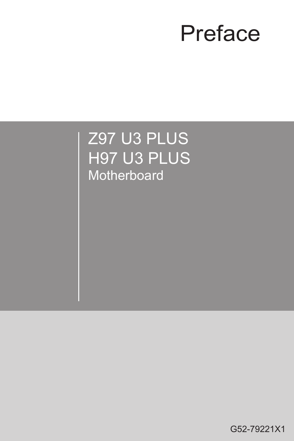 MSI Z97 U3 PLUS Manual User Manual | 108 pages