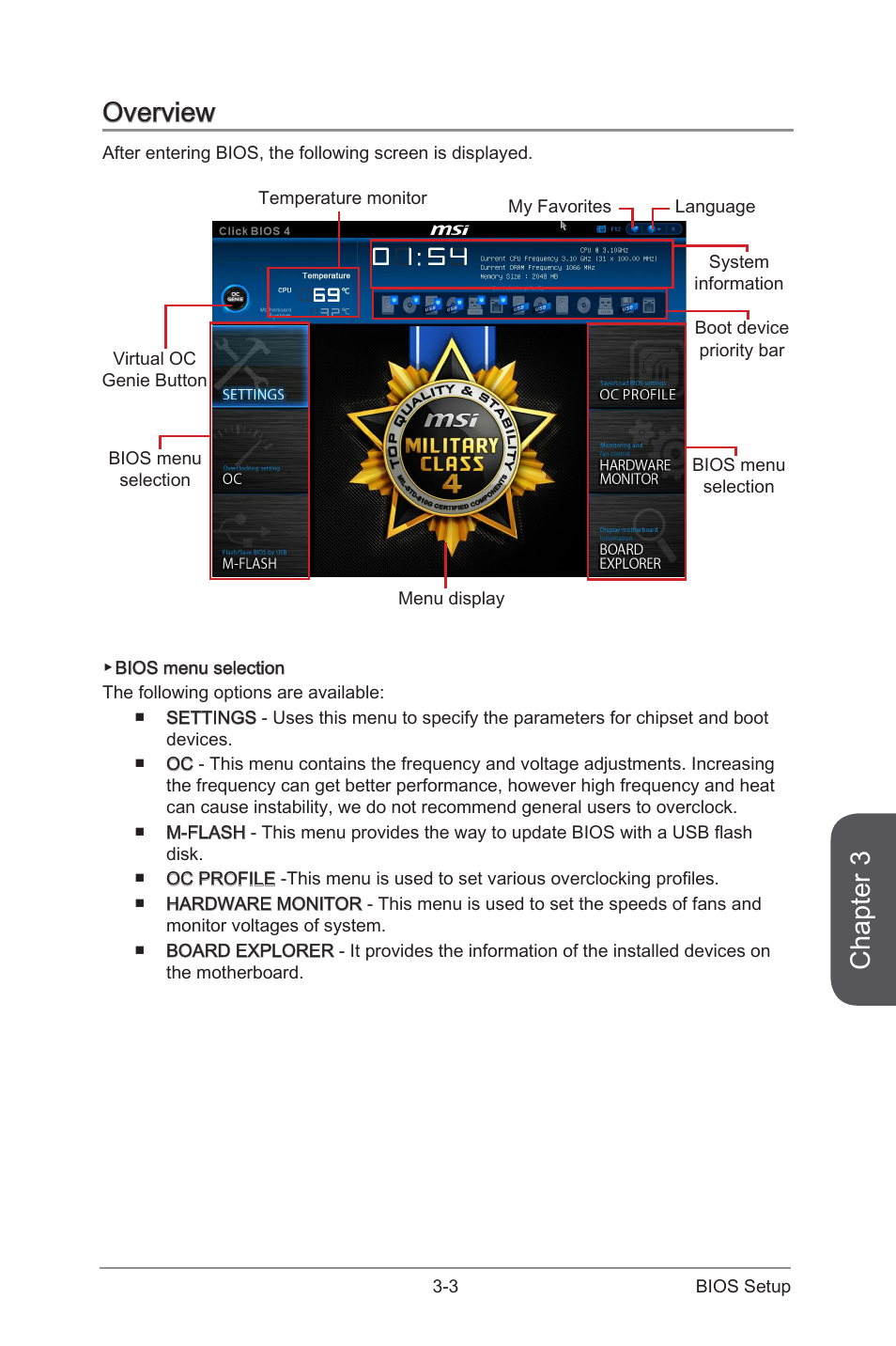 Overview -3, Chapter 3, Overview | MSI Z97 PC MATE User Manual | Page 59 / 102