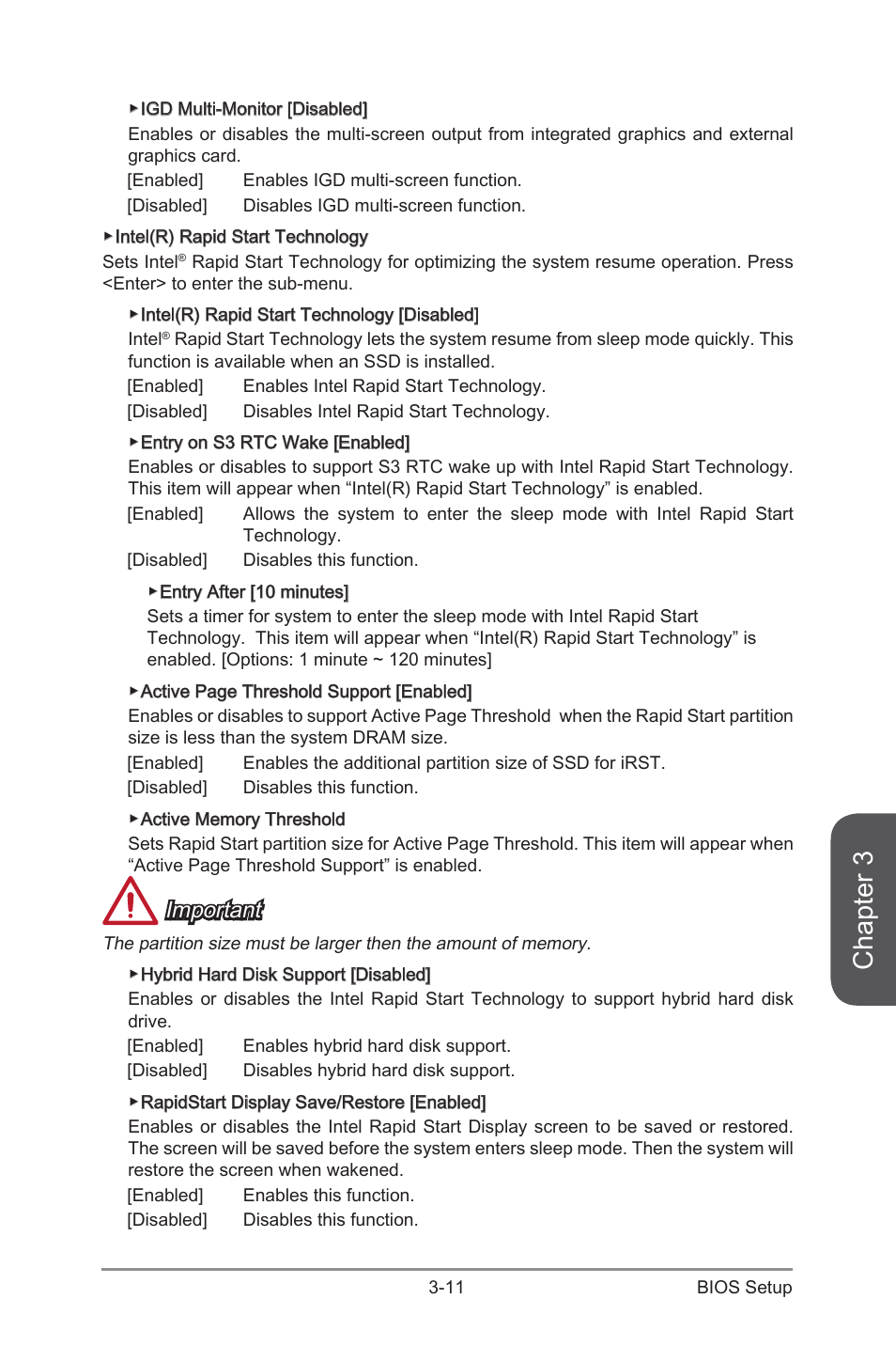 Chapter 3, Important | MSI H97M-G43 User Manual | Page 69 / 108