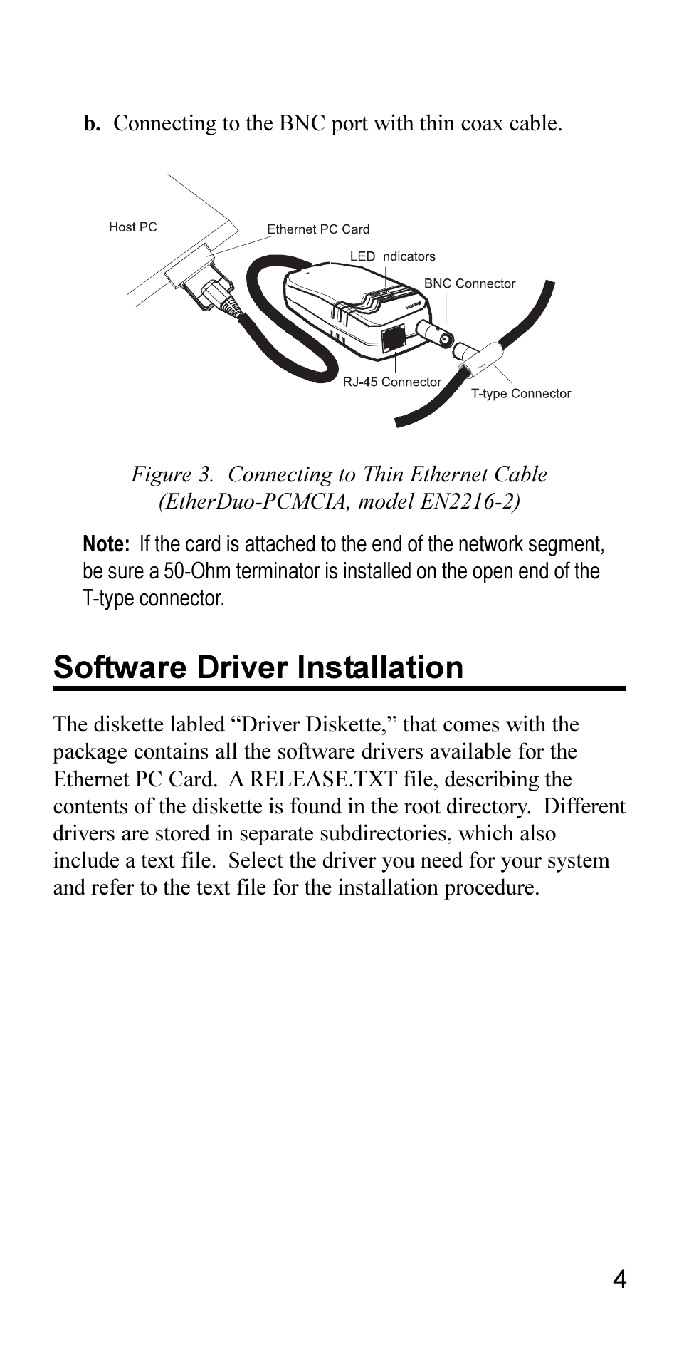 Software driver installation | Accton Technology EN2216-1 User Manual | Page 4 / 9
