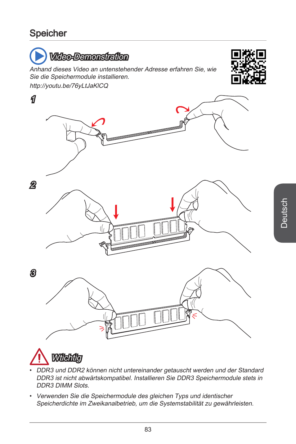 Speicher | MSI H97M-E35 User Manual | Page 83 / 184