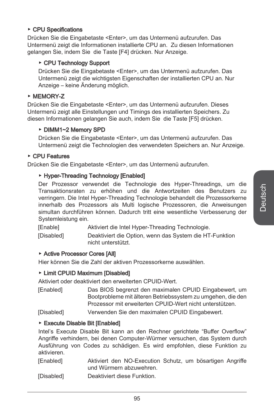 Deutsch | MSI H97M-E35 User Manual | Page 95 / 184