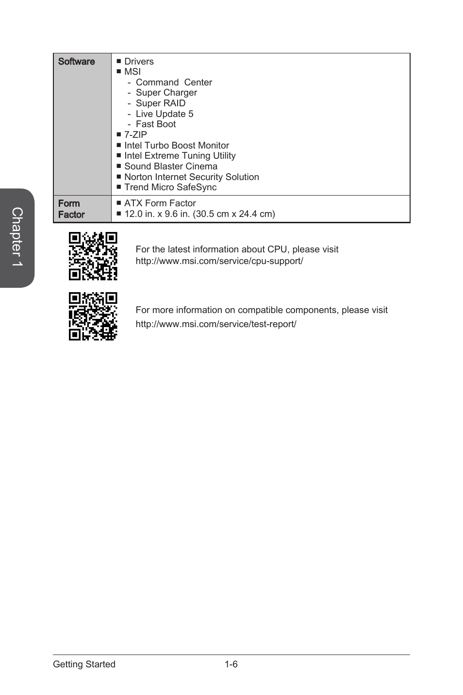 Chapter 1 | MSI Z87-G55 User Manual | Page 20 / 108