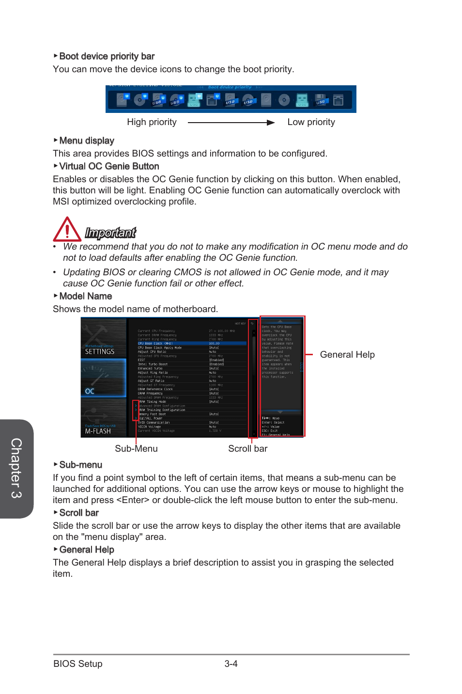 Chapter 3, Important | MSI Z87-G55 User Manual | Page 64 / 108