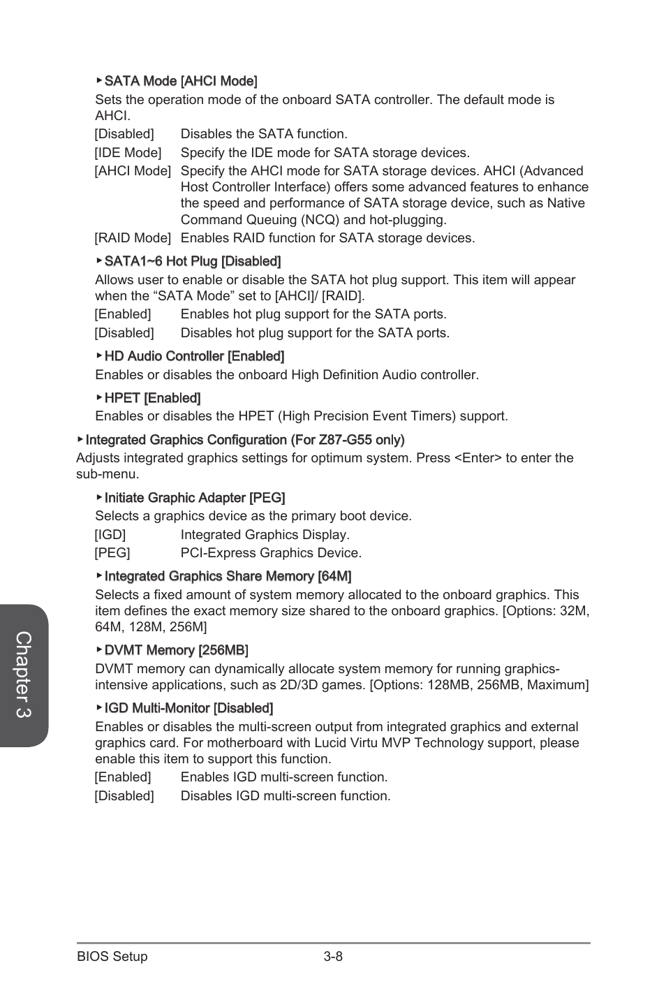 Chapter 3 | MSI Z87-G55 User Manual | Page 68 / 108