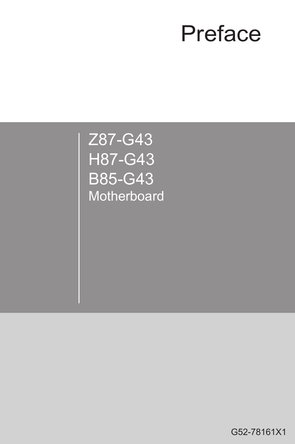 MSI H87-G43 User Manual | 112 pages