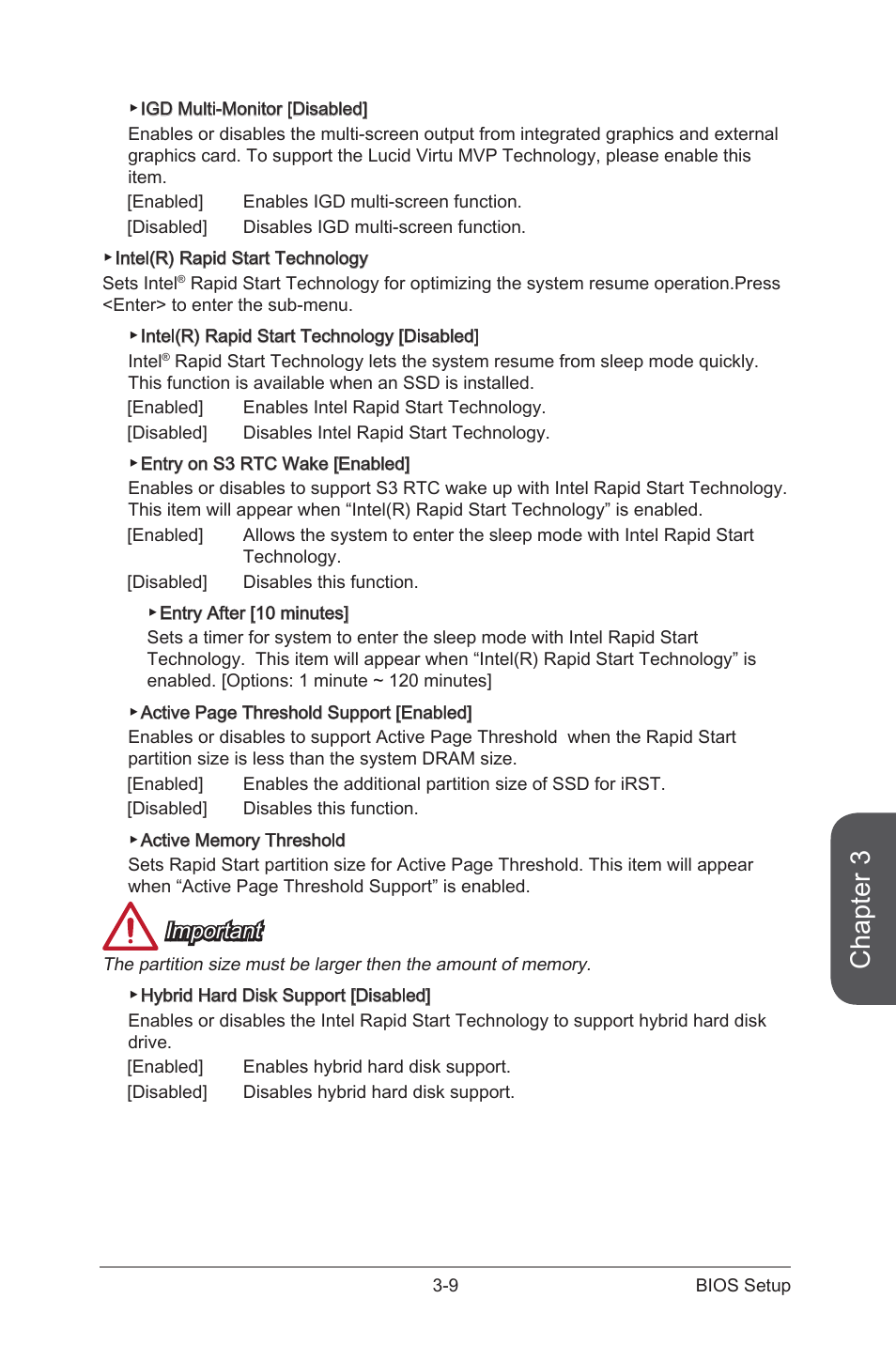 Chapter 3, Important | MSI B85-G41 PC Mate User Manual | Page 67 / 104