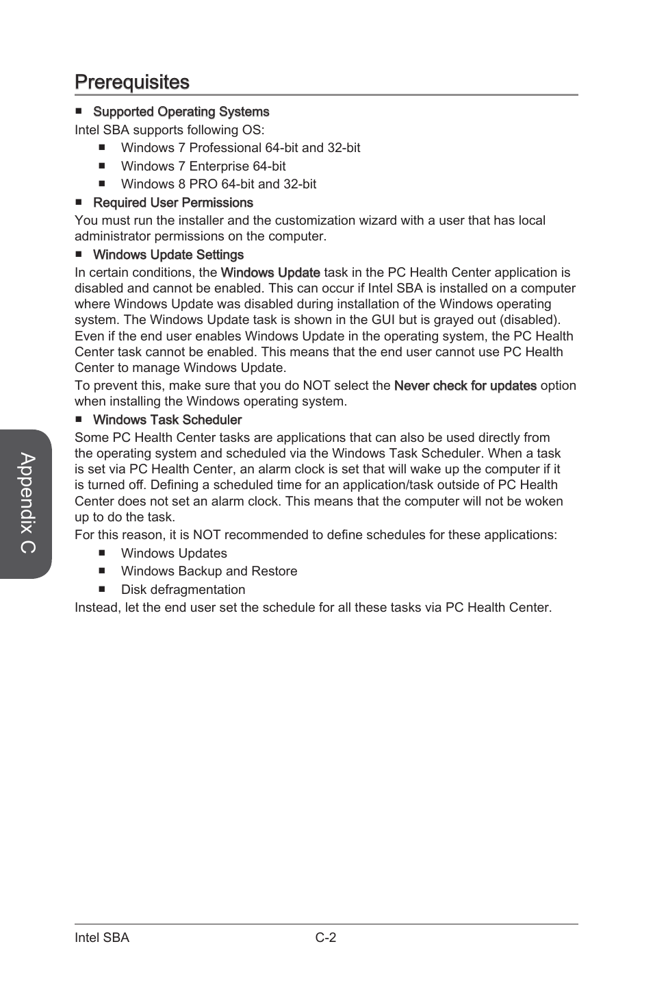 Prerequisites, Appendix c | MSI CSM-Q87M-E43 User Manual | Page 102 / 104