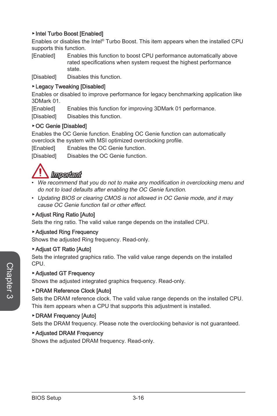 Chapter 3, Important | MSI CSM-Q87M-E43 User Manual | Page 70 / 104