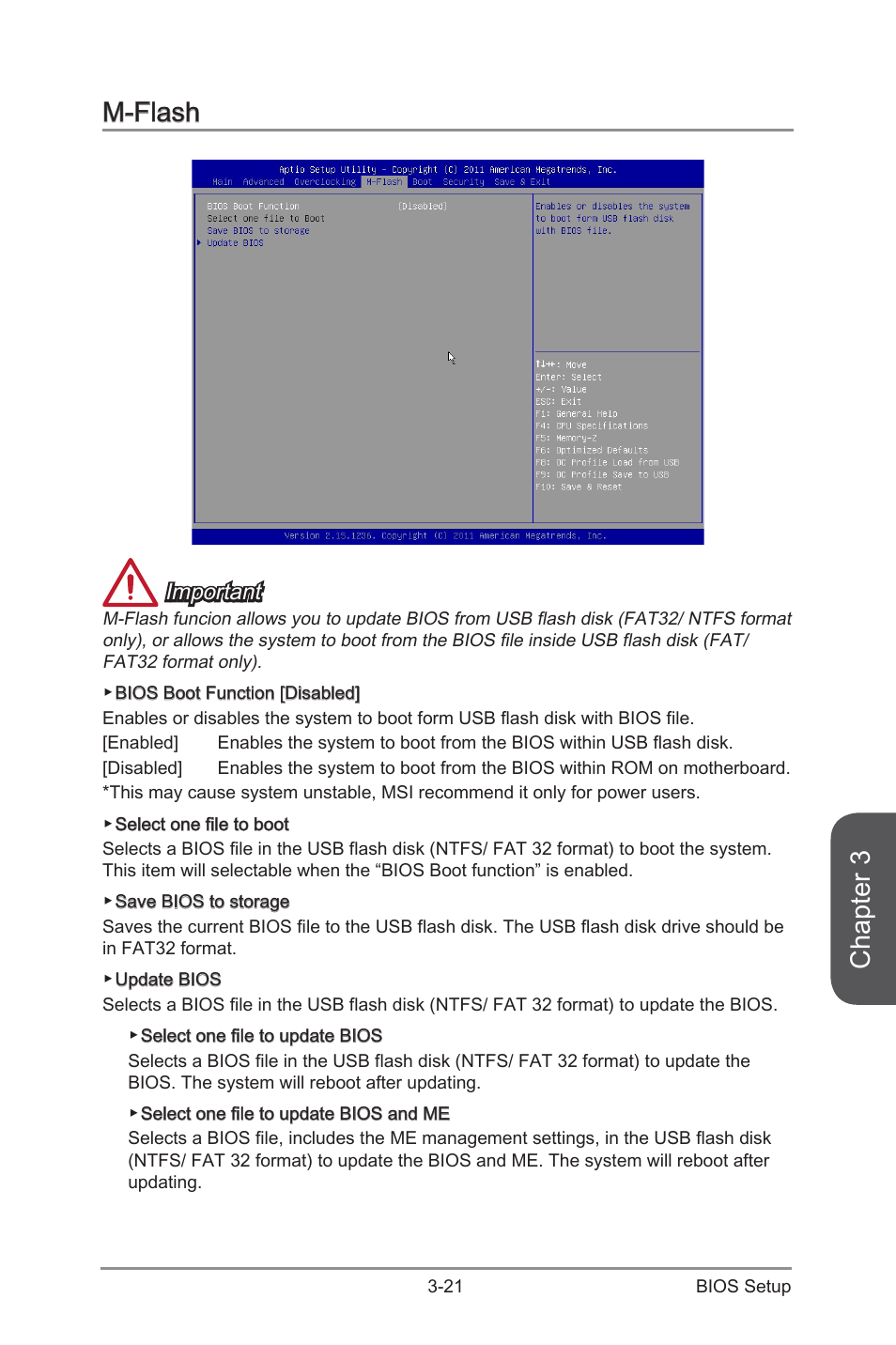 M-flash, M-flash -21, Chapter 3 | Important | MSI CSM-Q87M-E43 User Manual | Page 75 / 104