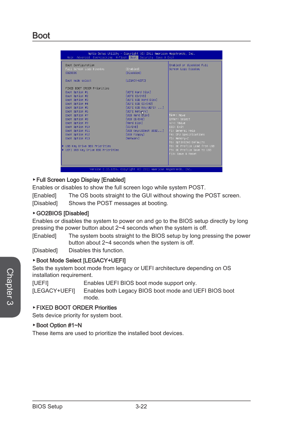 Boot, Boot -22, Chapter 3 | MSI CSM-Q87M-E43 User Manual | Page 76 / 104