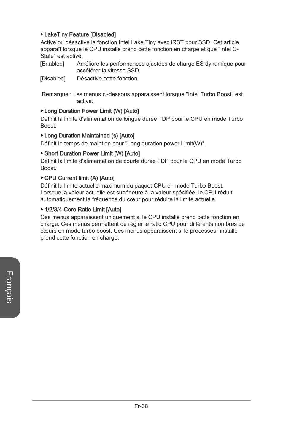 Français | MSI B85M-G43 User Manual | Page 126 / 178