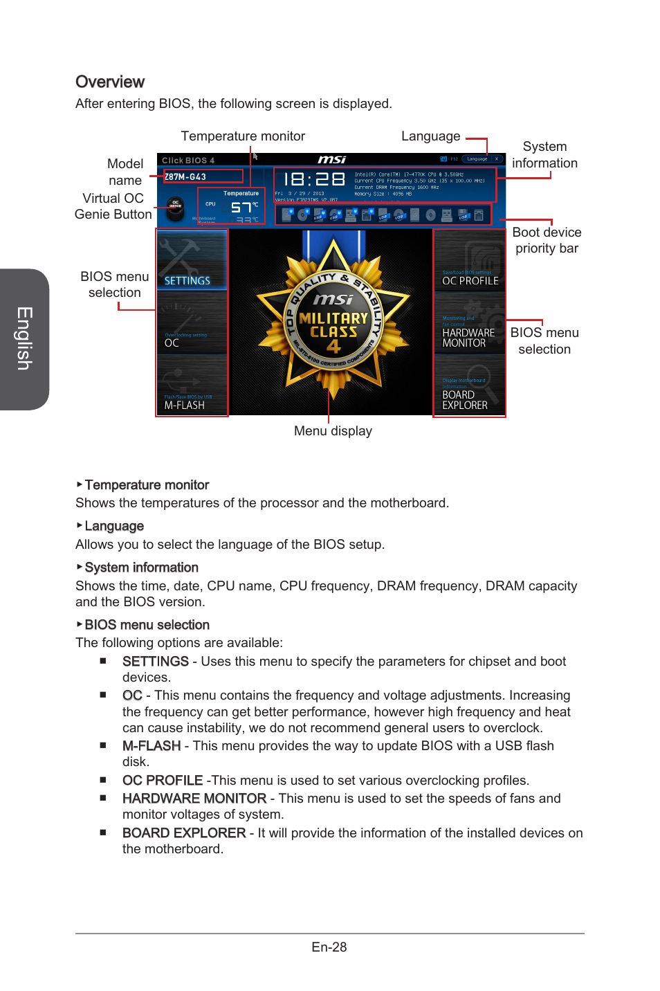 English, Overview | MSI B85M-G43 User Manual | Page 40 / 178