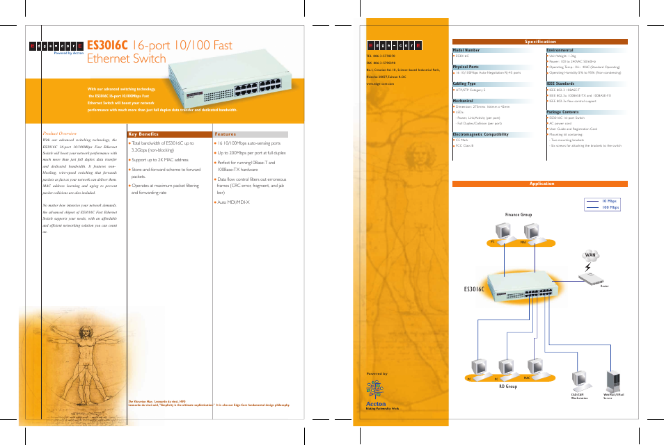 Es3016c | Accton Technology ES3016C User Manual | Page 2 / 2