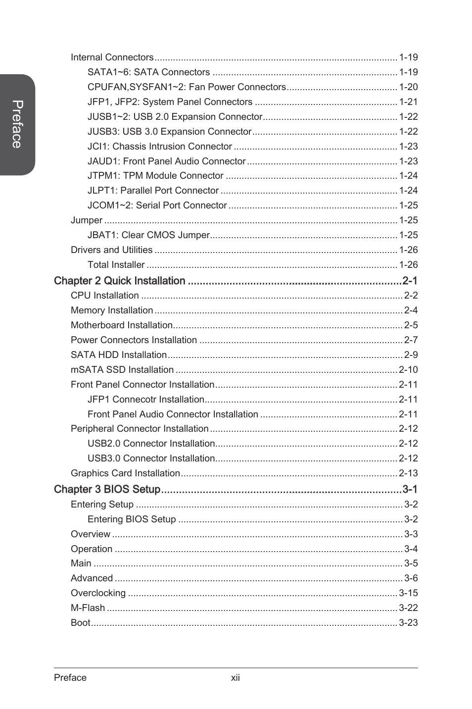 Preface | MSI B85M-E43 DASH User Manual | Page 12 / 90
