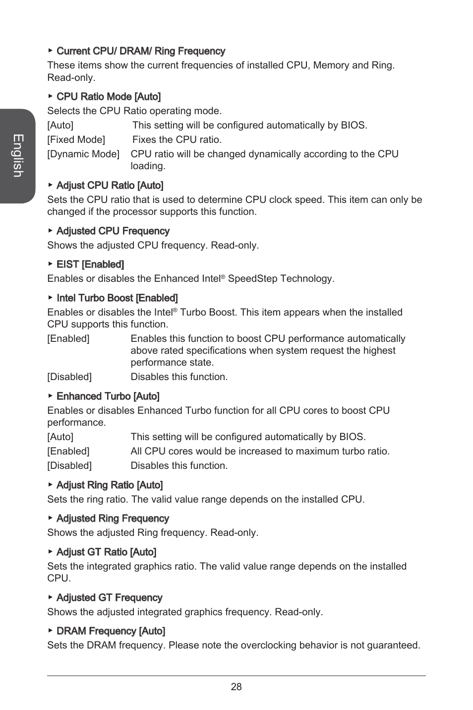 English | MSI CSM-B85M-P32 User Manual | Page 28 / 186