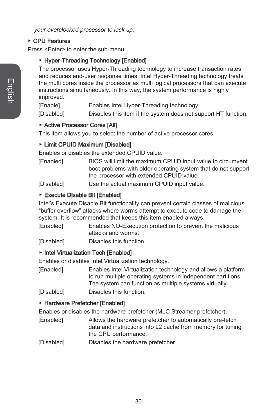 English | MSI CSM-B85M-P32 User Manual | Page 30 / 186