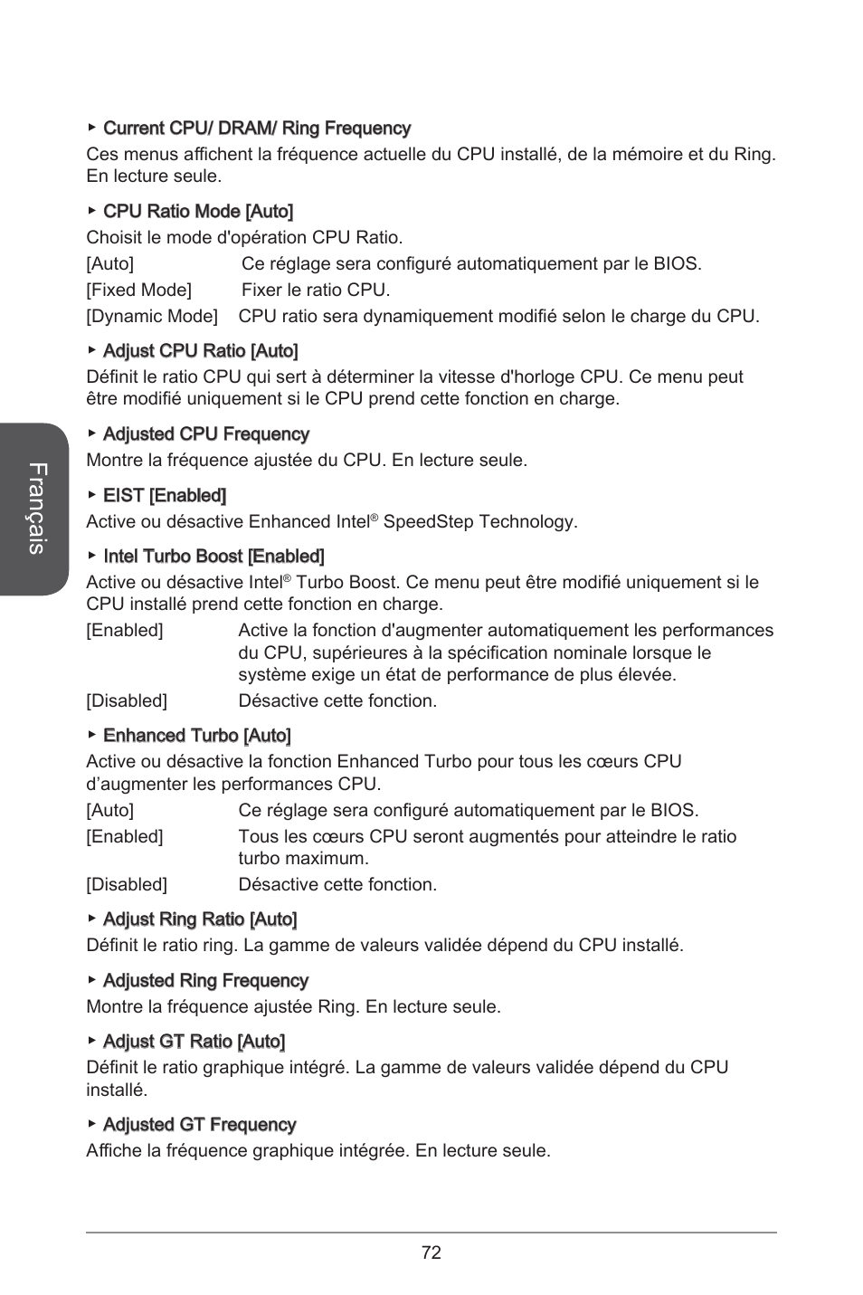 Français | MSI CSM-B85M-P32 User Manual | Page 72 / 186