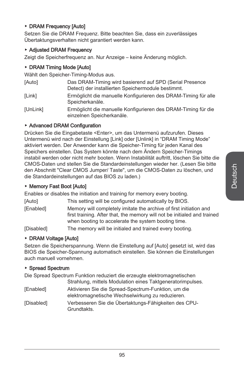 Deutsch | MSI CSM-B85M-P32 User Manual | Page 95 / 186