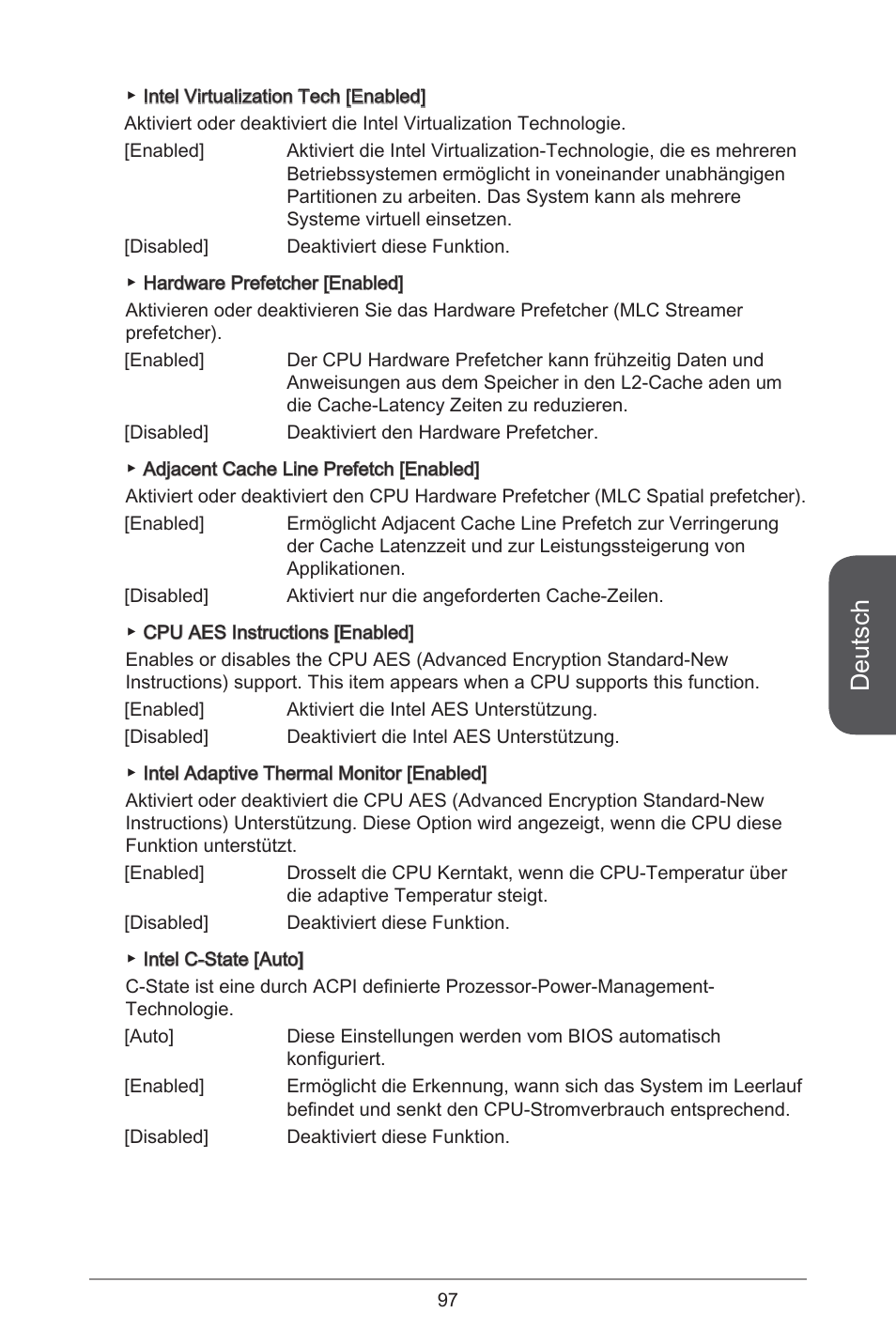 Deutsch | MSI CSM-B85M-P32 User Manual | Page 97 / 186