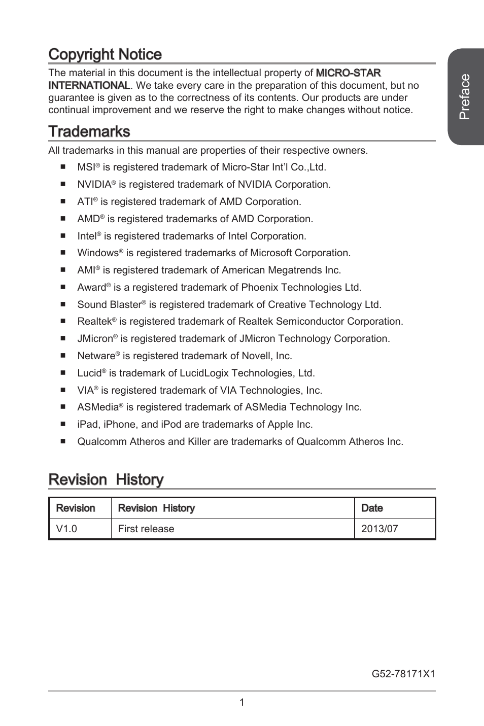 MSI B85M-P33 User Manual | 186 pages