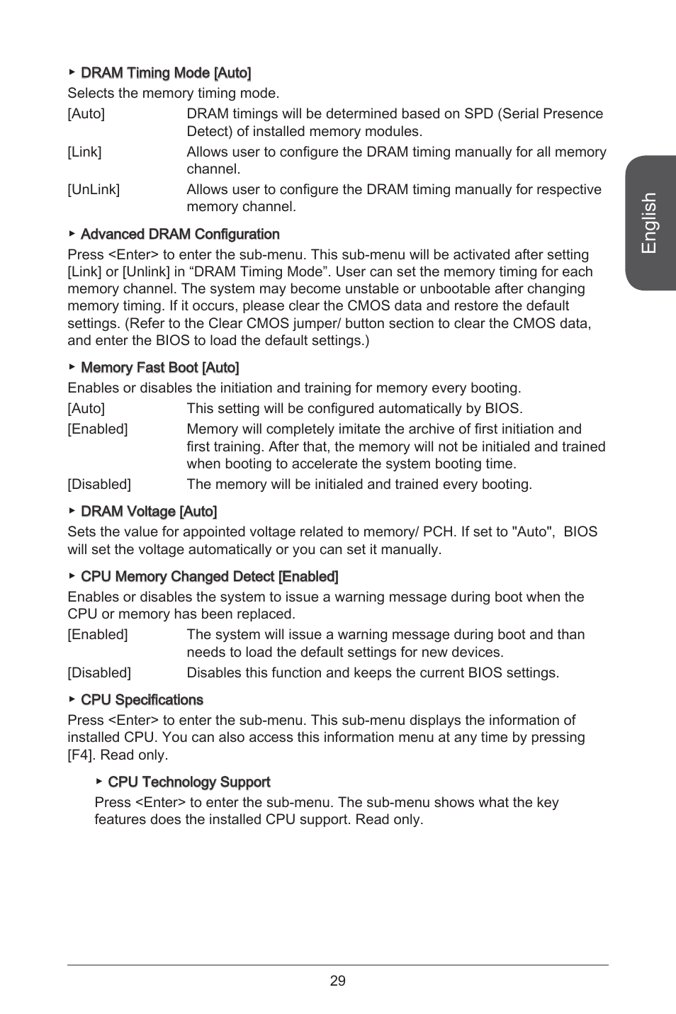 English | MSI H81M-E35 V2 User Manual | Page 29 / 186