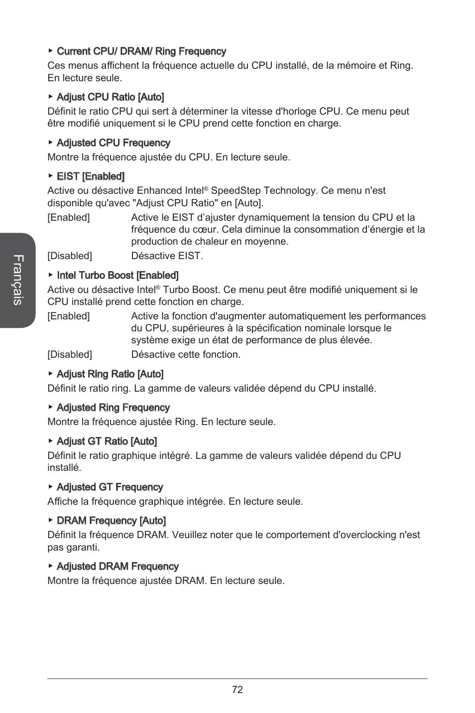 Français | MSI H81M-E35 V2 User Manual | Page 72 / 186