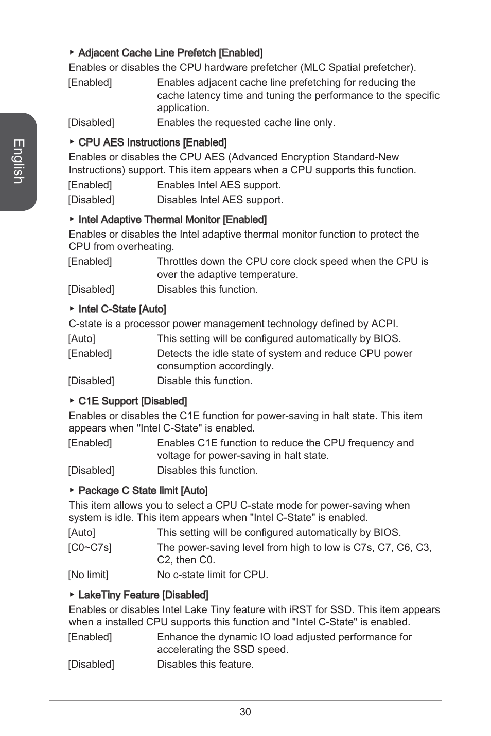 English | MSI H81M-E34 User Manual | Page 30 / 182