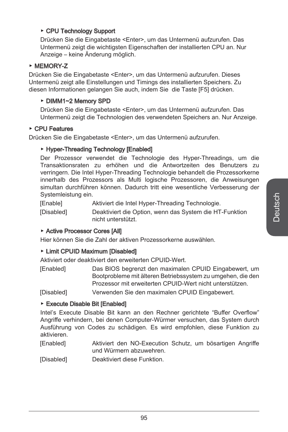 Deutsch | MSI H81M-E34 User Manual | Page 95 / 182